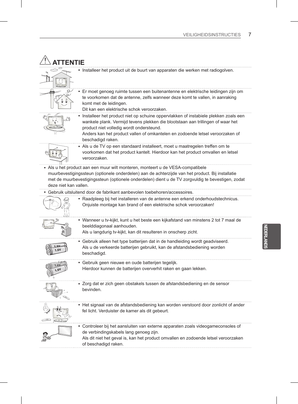 Attentie | LG 47LM615S User Manual | Page 163 / 261