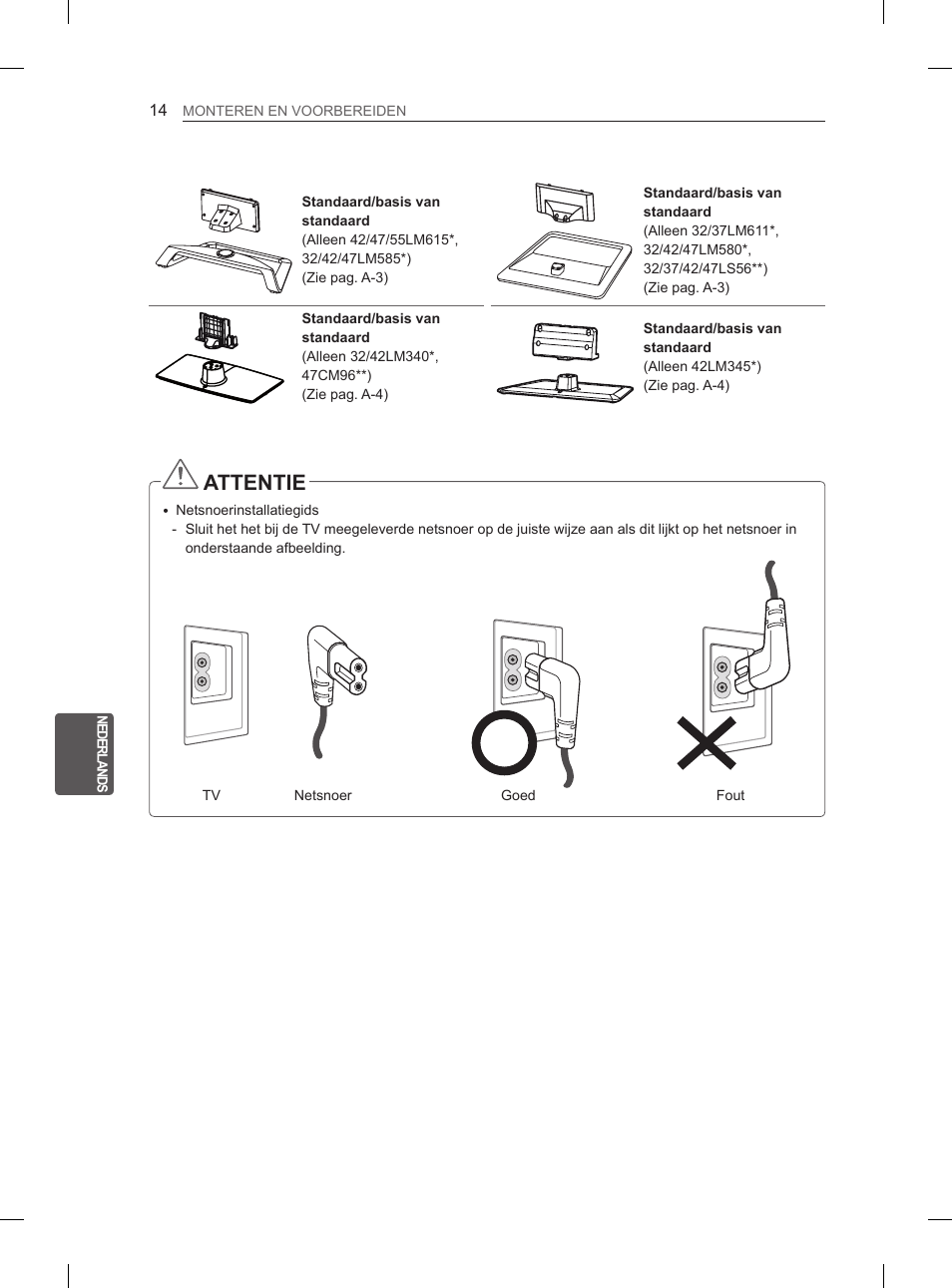 Attentie | LG 47LM615S User Manual | Page 170 / 261