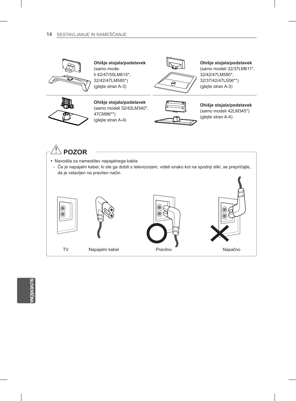 Pozor | LG 47LM615S User Manual | Page 218 / 261