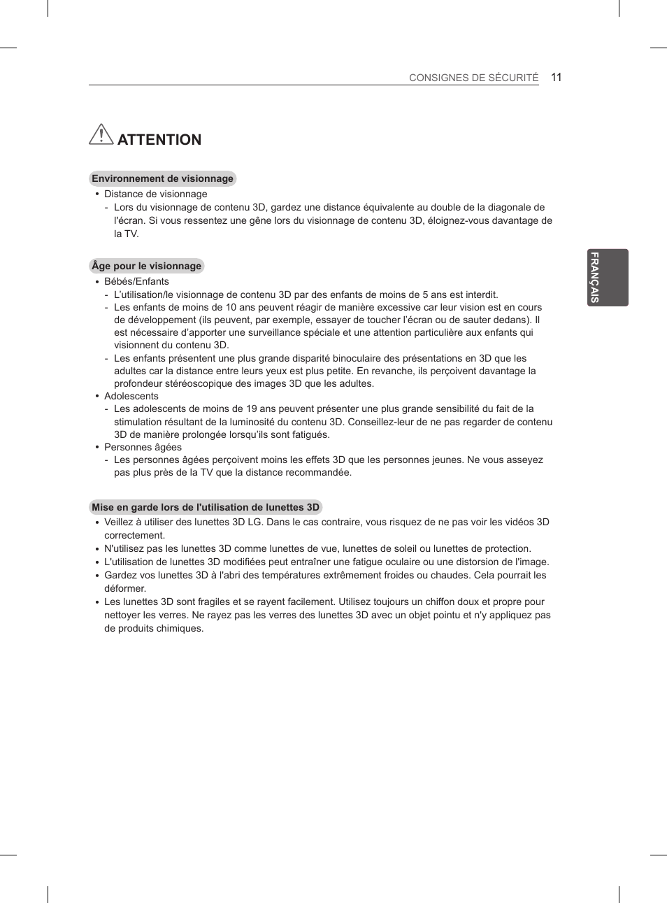 Attention | LG 47LM615S User Manual | Page 65 / 261