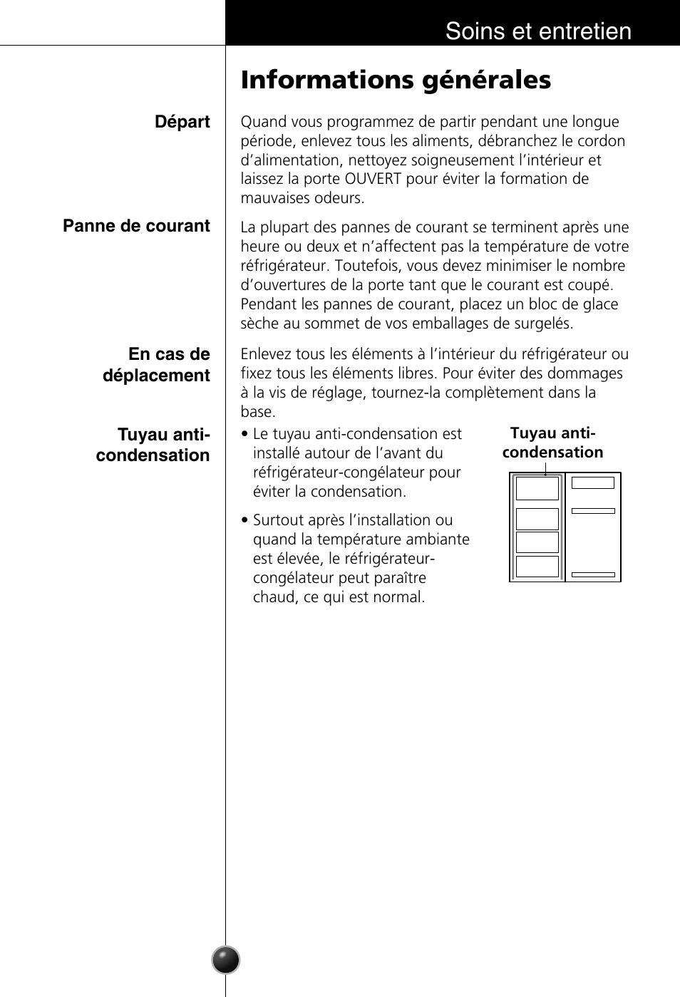 Informations générales, Soins et entretien | LG GC-154GQW User Manual | Page 28 / 50