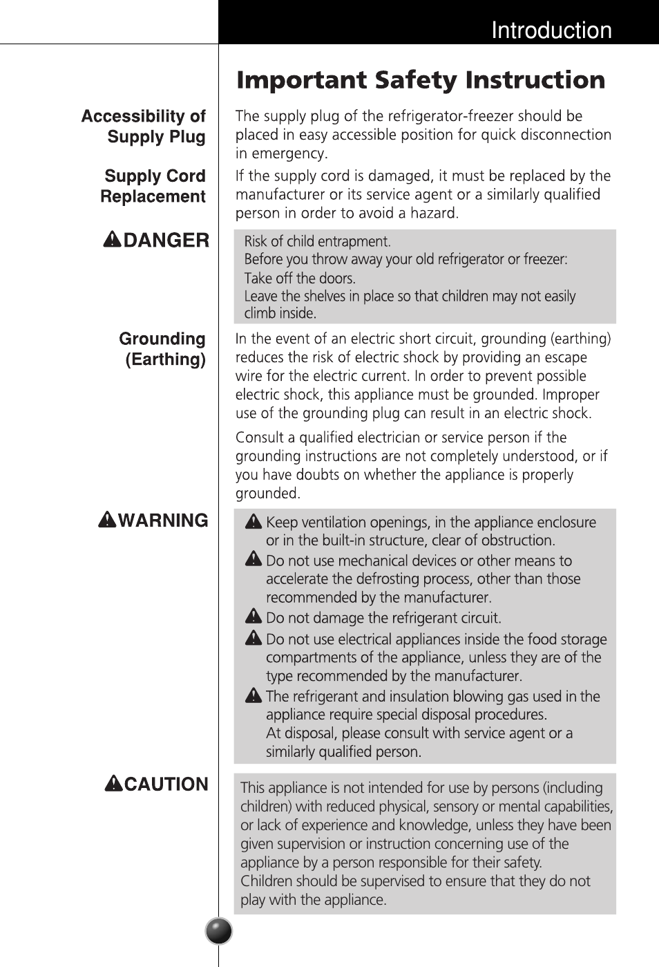 Introduction | LG GC-154GQW User Manual | Page 4 / 50