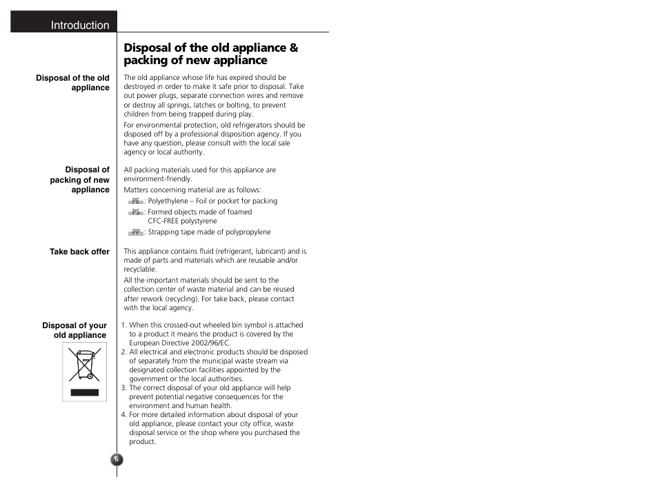 Introduction | LG GC-154GQW User Manual | Page 5 / 50