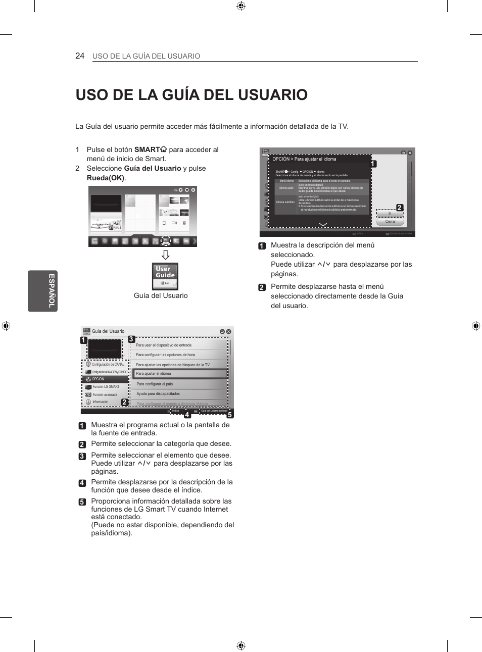 Uso de la guía del usuario | LG 60LA860V User Manual | Page 139 / 287