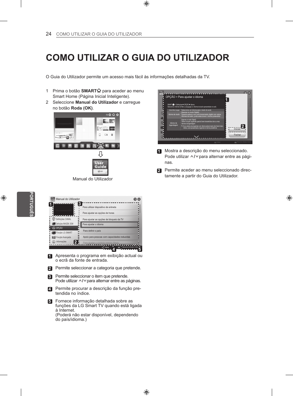 Como utilizar o guia do utilizador | LG 60LA860V User Manual | Page 165 / 287