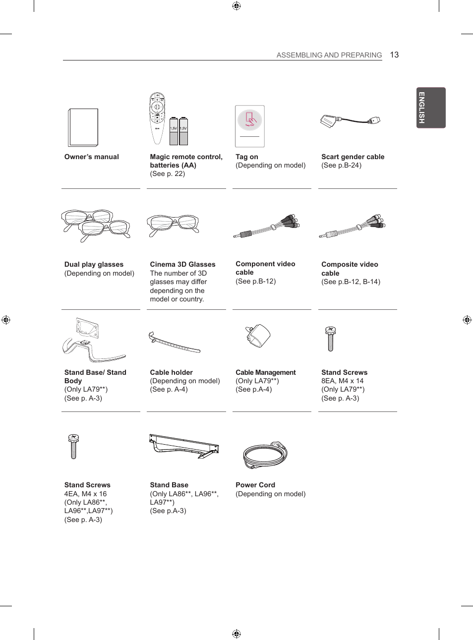 LG 60LA860V User Manual | Page 20 / 287