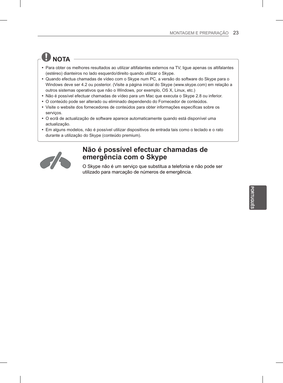 Nota | LG 55EA980V User Manual | Page 216 / 319