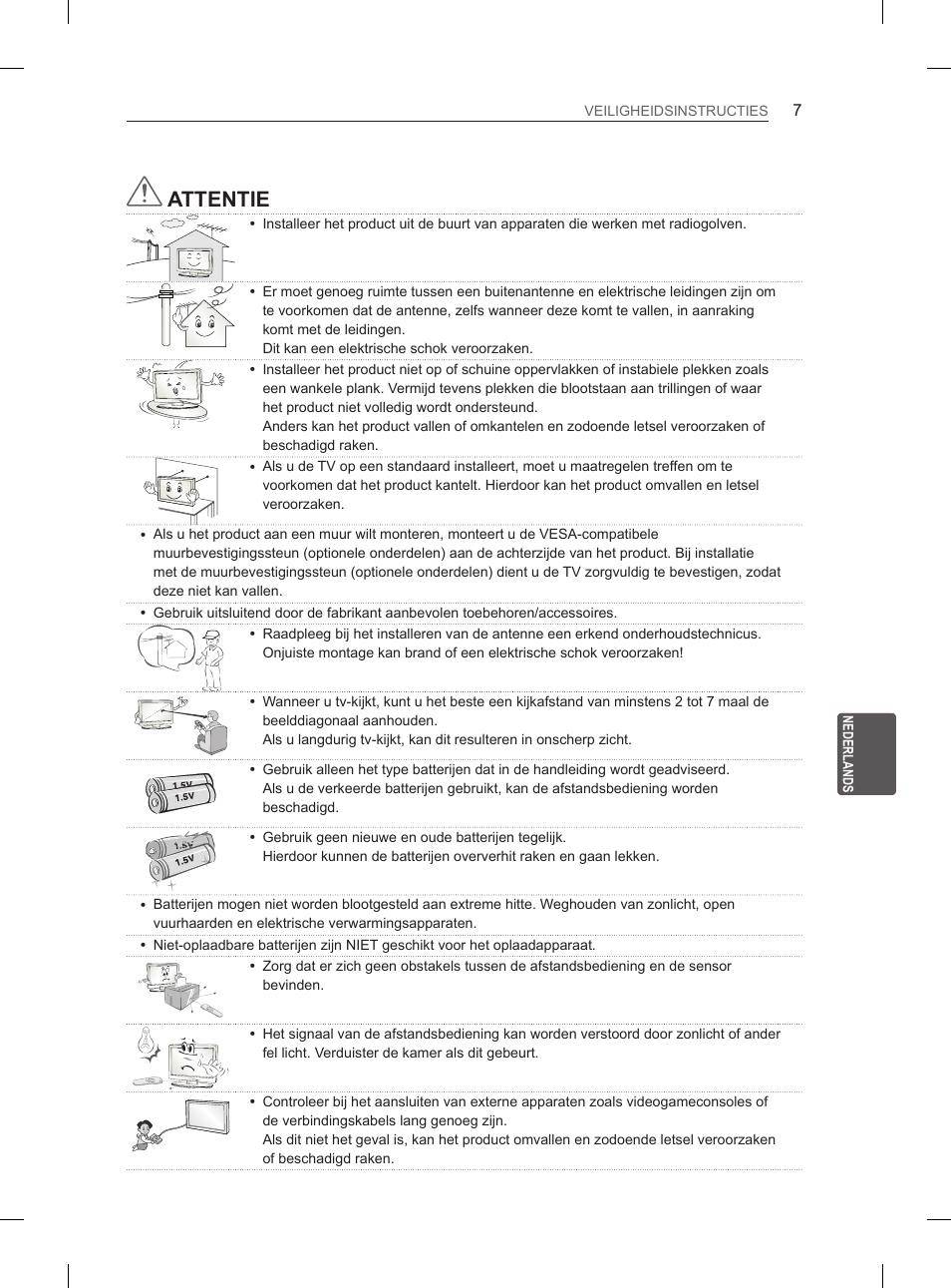 Attentie | LG 55EA980V User Manual | Page 230 / 319