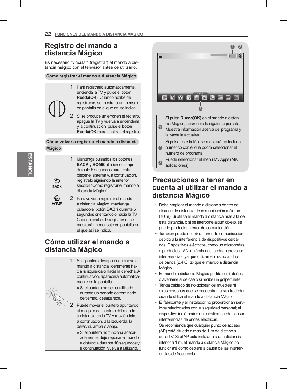 Registro del mando a distancia mágico | LG 47LM860V User Manual | Page 150 / 313
