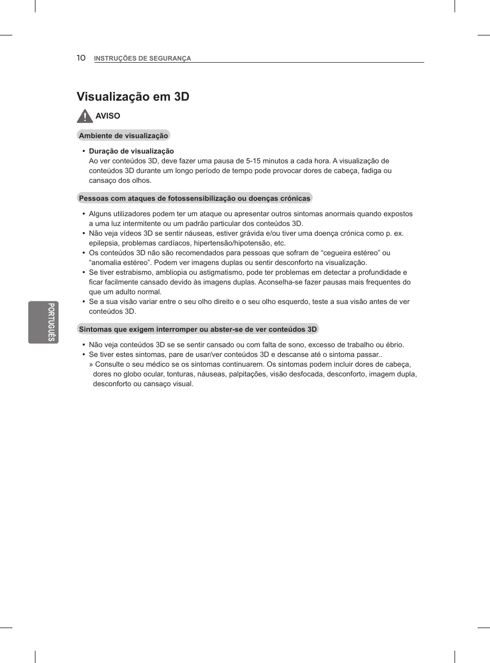 Visualização em 3d | LG 47LM860V User Manual | Page 166 / 313
