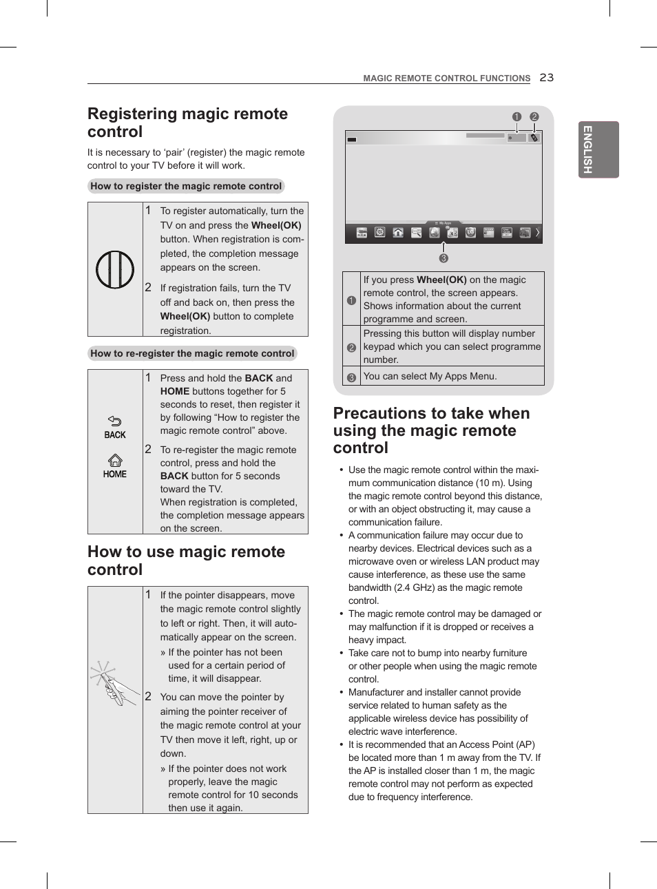 Registering magic remote control | LG 47LM860V User Manual | Page 33 / 313