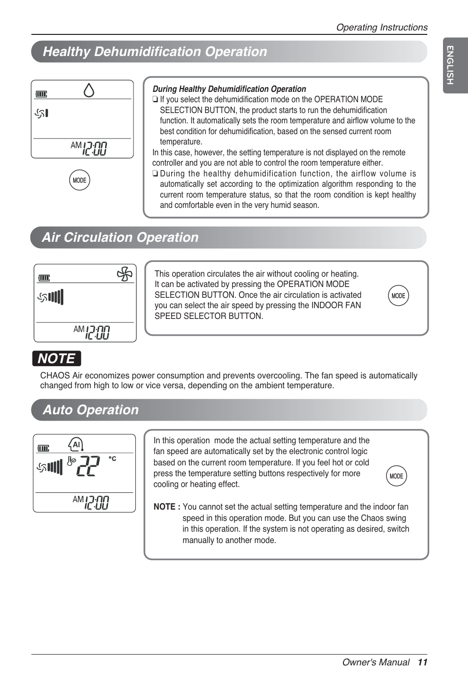 LG MA09AH1 User Manual | Page 11 / 167