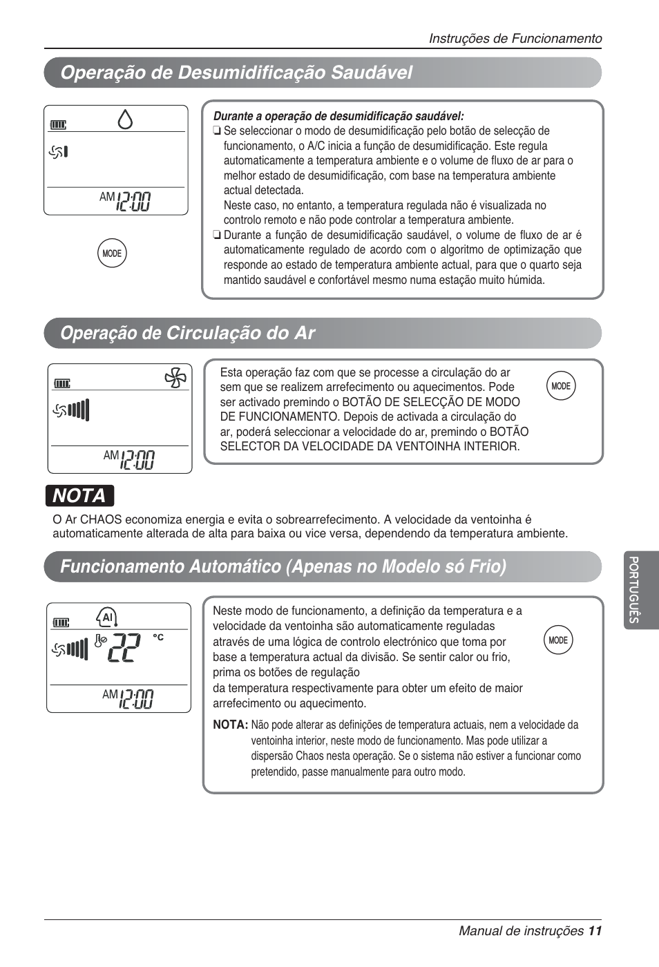 Nota | LG MA09AH1 User Manual | Page 137 / 167