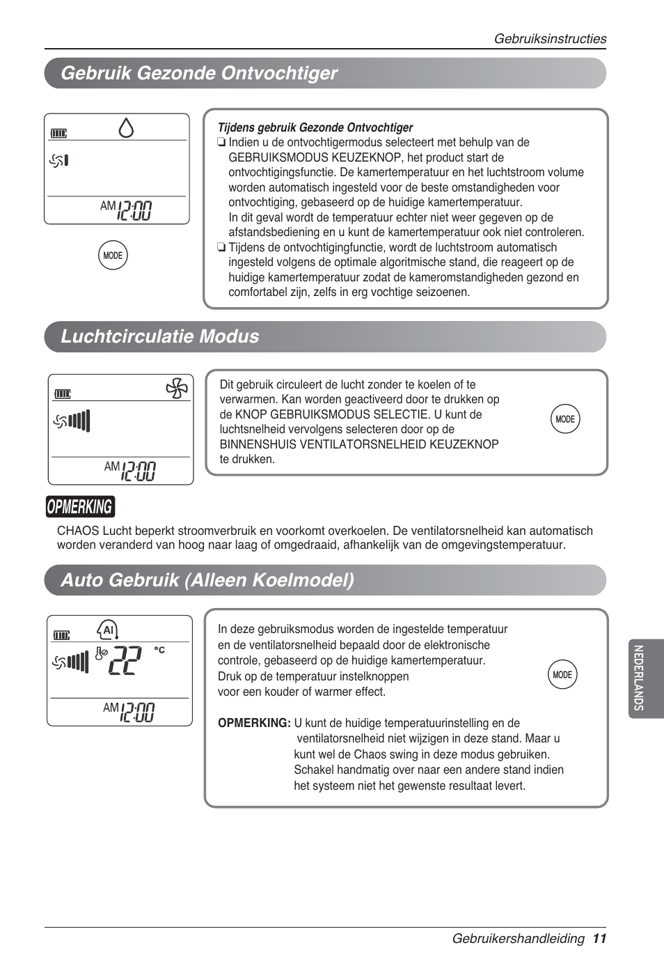 Opmerking | LG MA09AH1 User Manual | Page 157 / 167