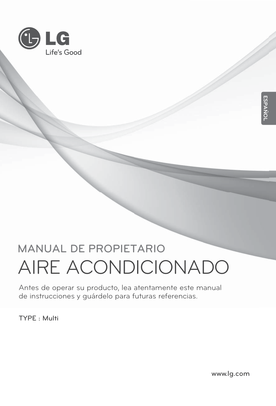 Español, Aire acondicionado, Manual de propietario | LG MA09AH1 User Manual | Page 41 / 167