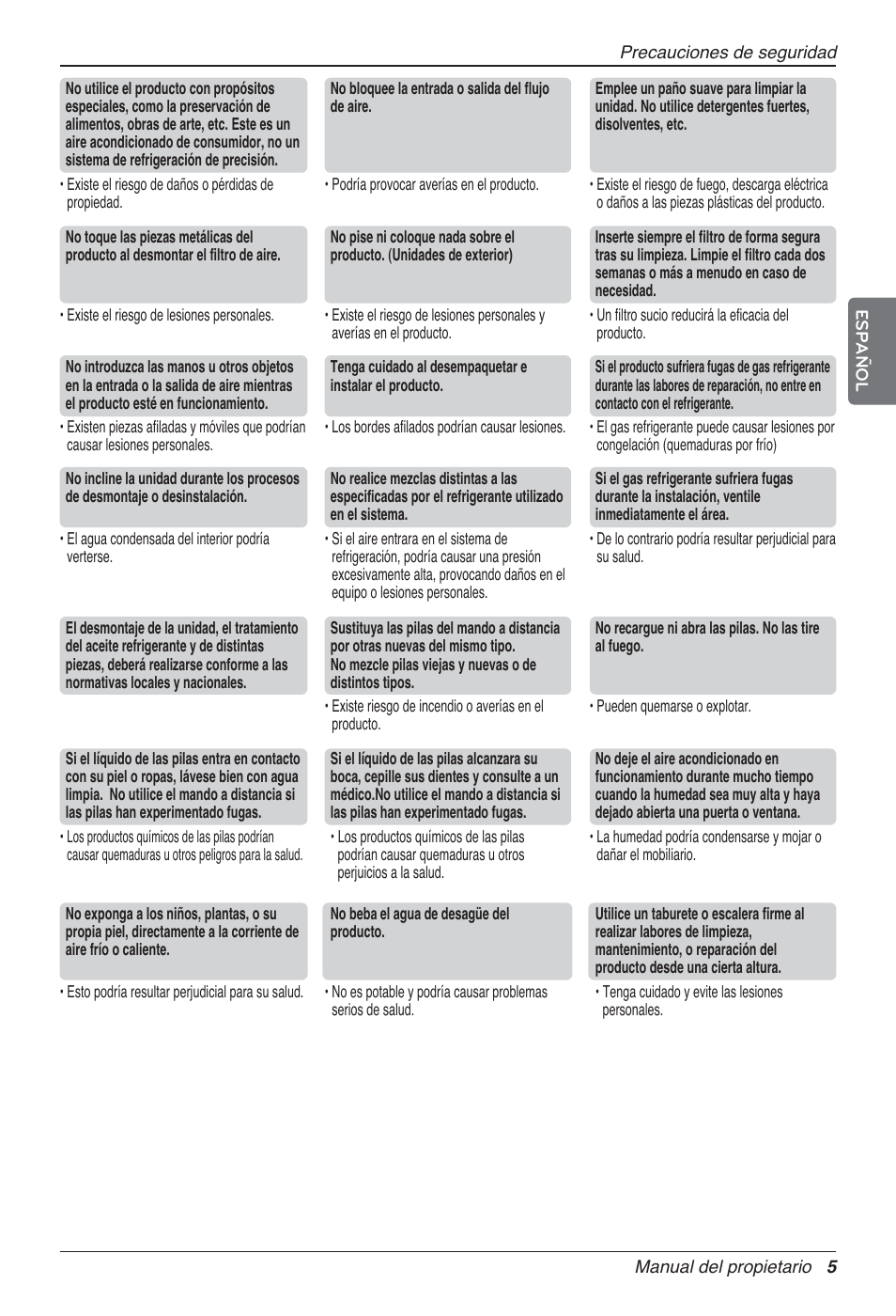 LG MA09AH1 User Manual | Page 45 / 167