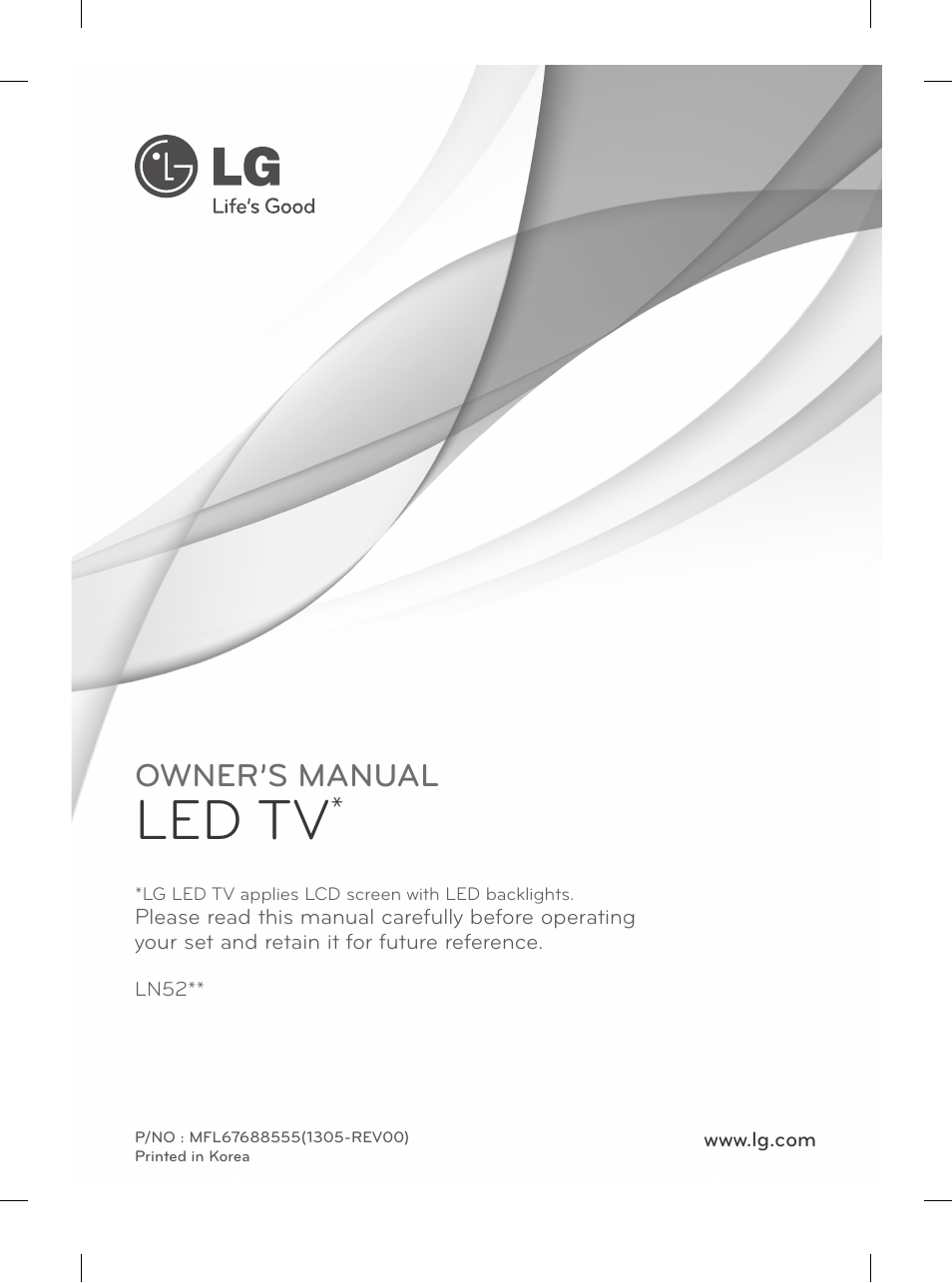 LG 42LN5200 User Manual | 208 pages