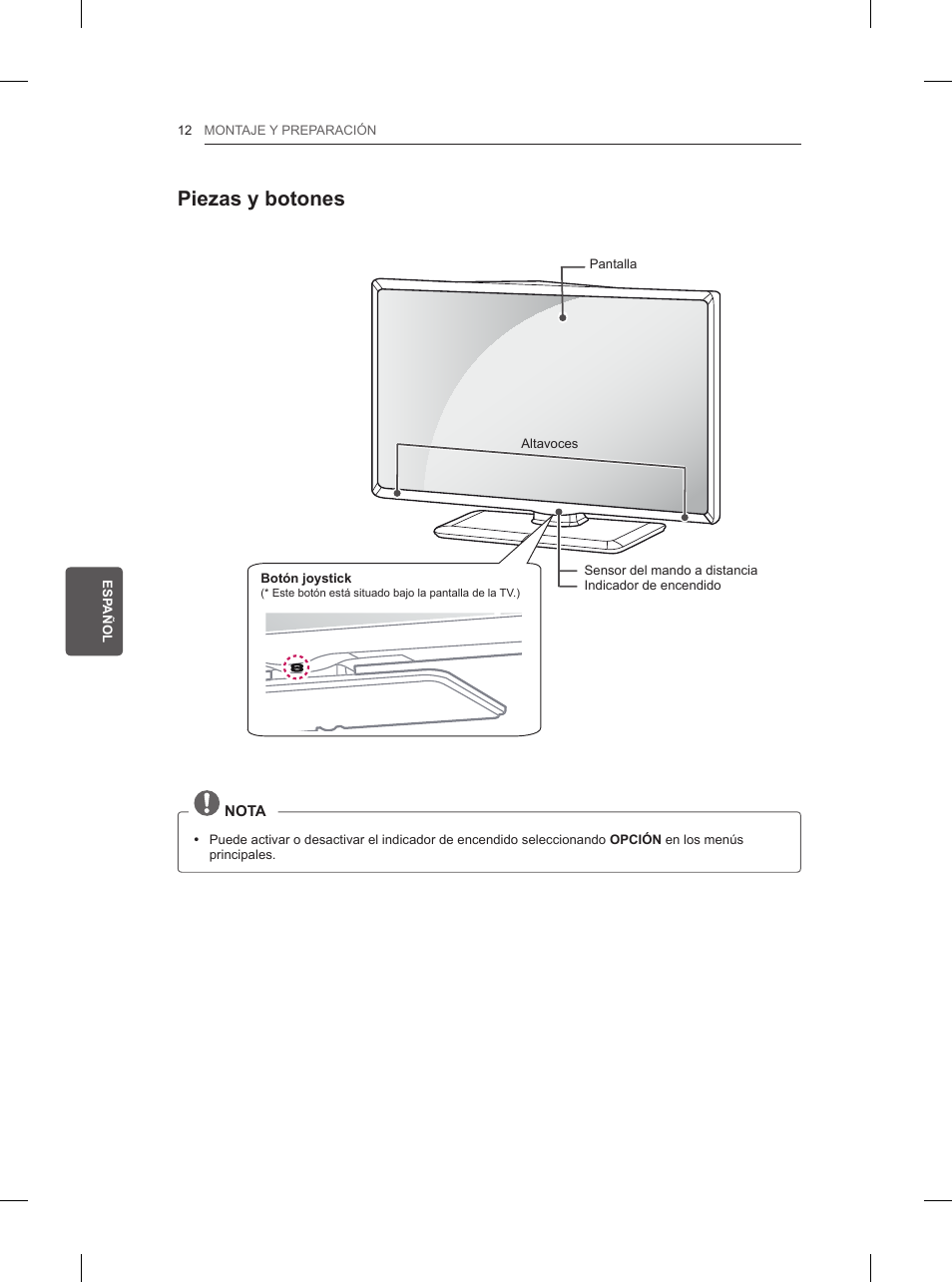 Piezas y botones | LG 42LN5200 User Manual | Page 116 / 208