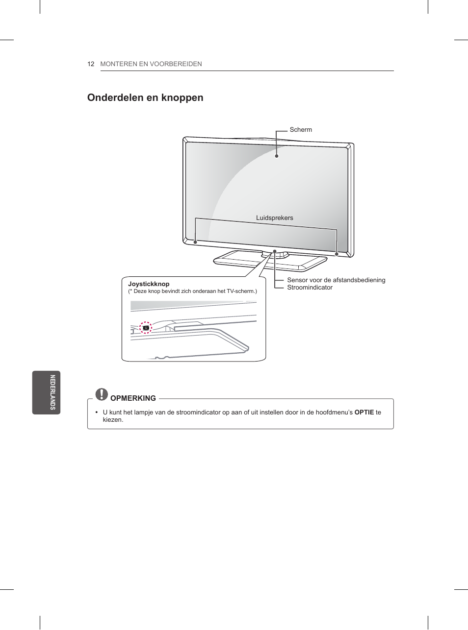 Onderdelen en knoppen | LG 42LN5200 User Manual | Page 156 / 208
