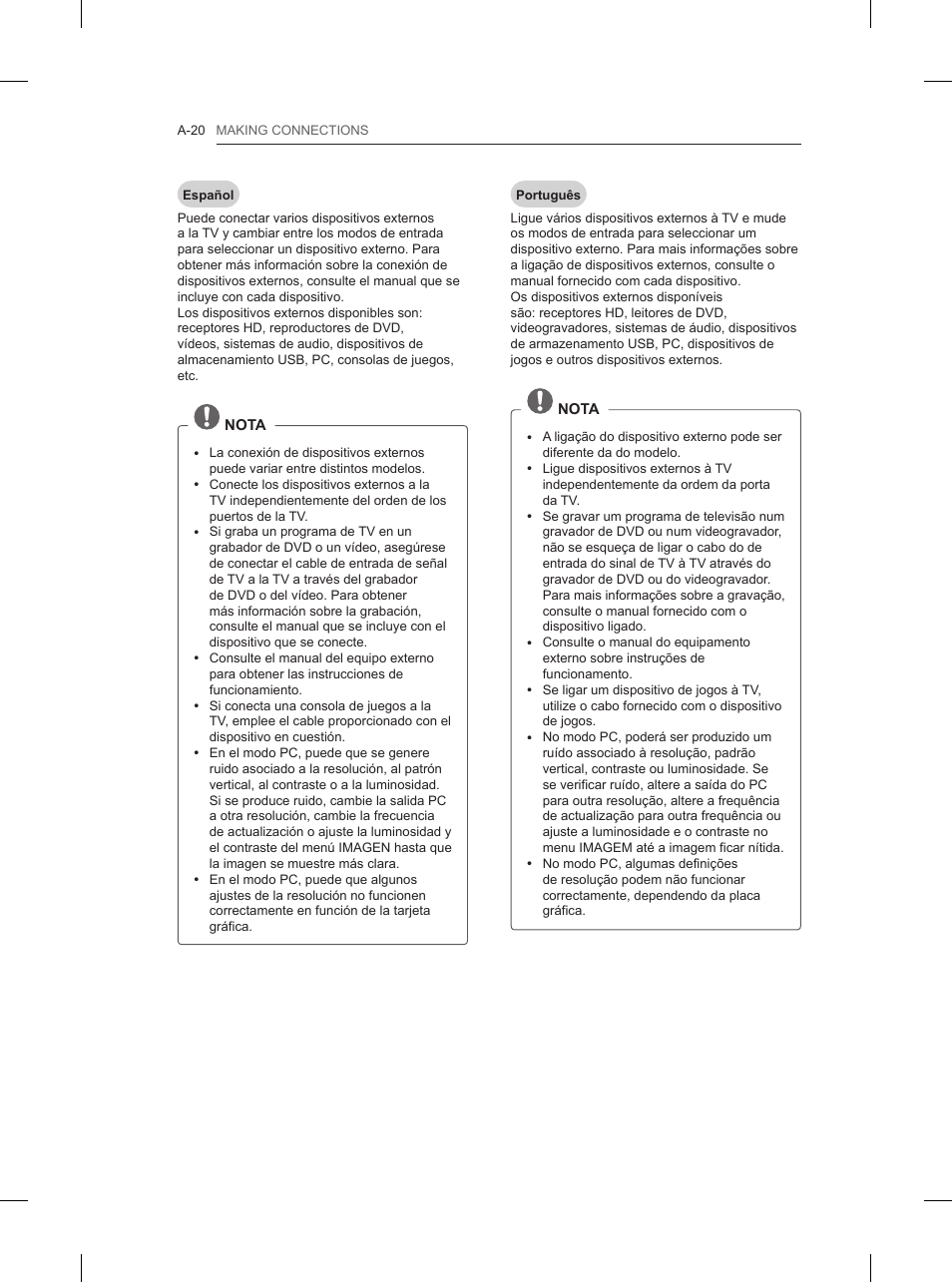 LG 42LN5200 User Manual | Page 20 / 208