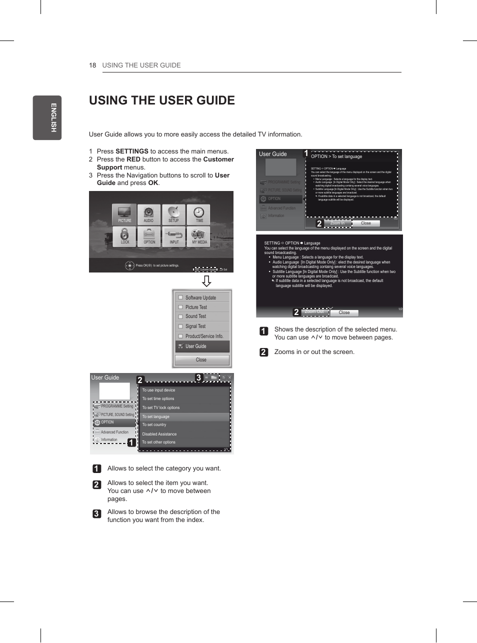 Using the user guide | LG 42LN5200 User Manual | Page 40 / 208