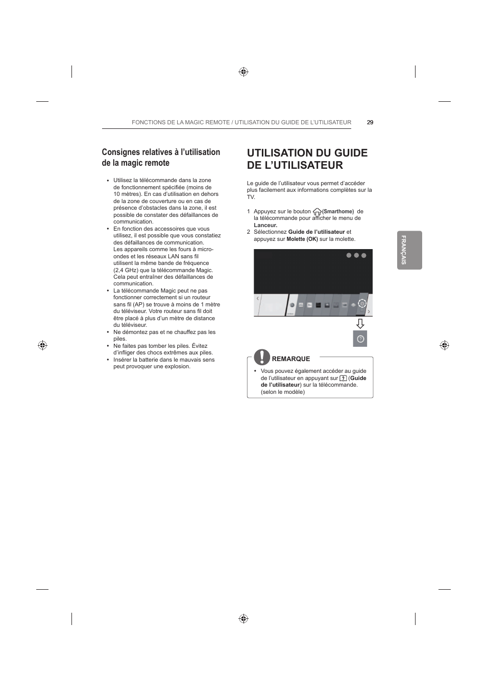 Utilisation du guide de l’utilisateur | LG 60LB730V User Manual | Page 139 / 356