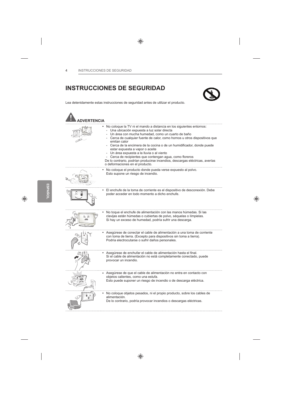 Instrucciones de seguridad | LG 60LB730V User Manual | Page 190 / 356