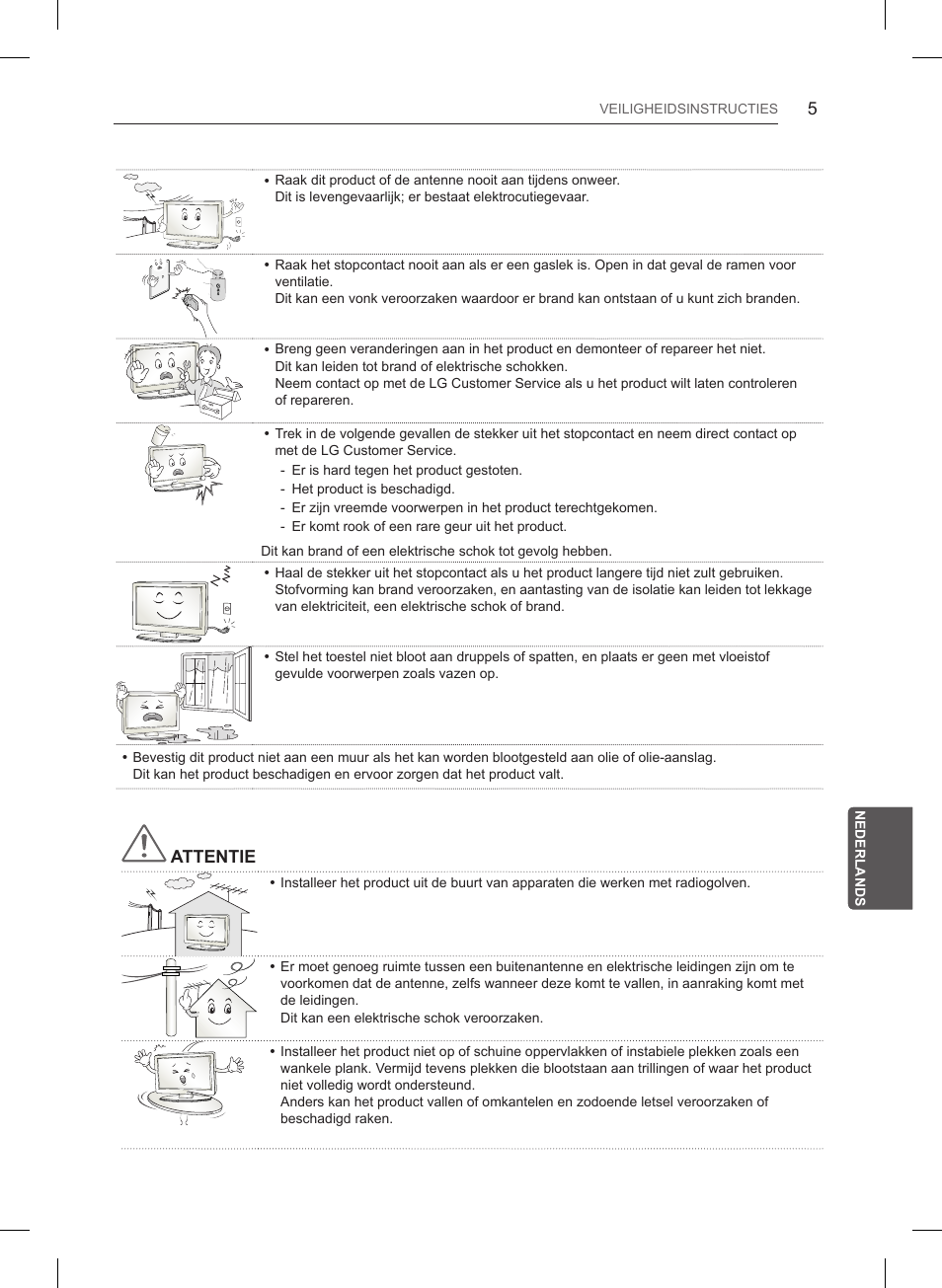 Attentie | LG 55LB6200 User Manual | Page 199 / 288