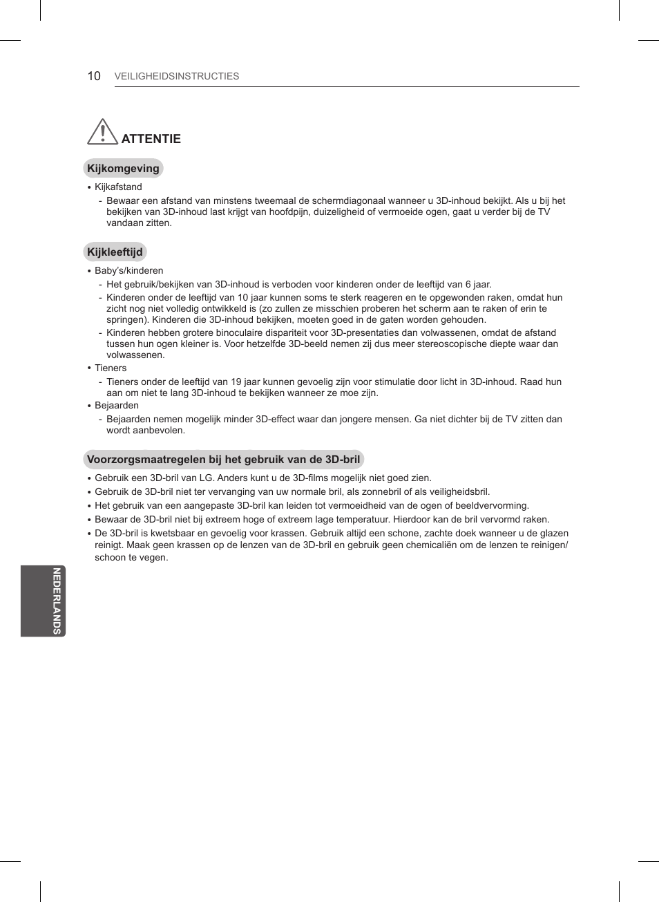 Attentie | LG 55LB6200 User Manual | Page 204 / 288