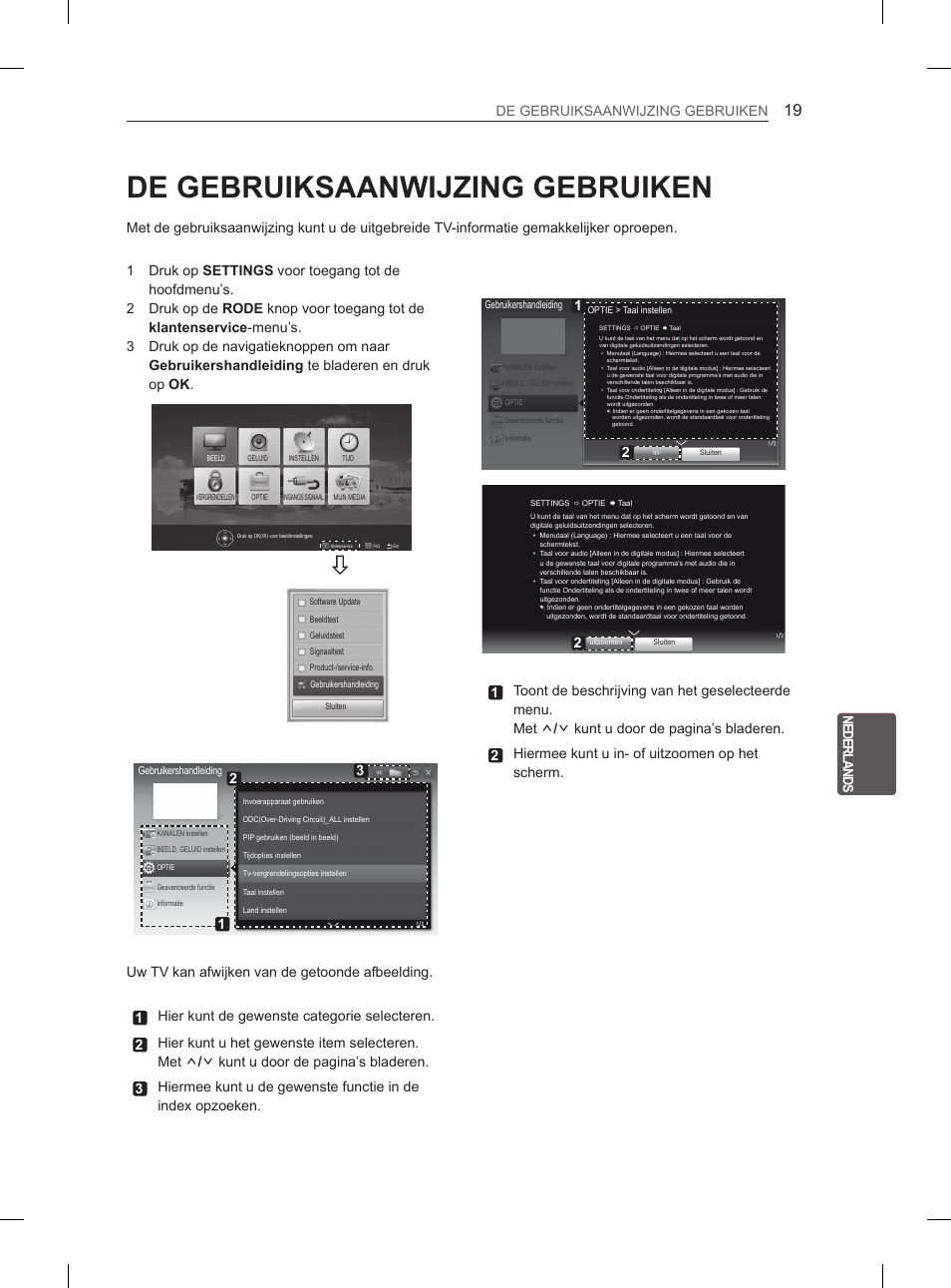 De gebruiksaanwijzing gebruiken, Dut ne de rl an ds de gebruiksaanwijzing gebruiken | LG 26LN450B User Manual | Page 150 / 223