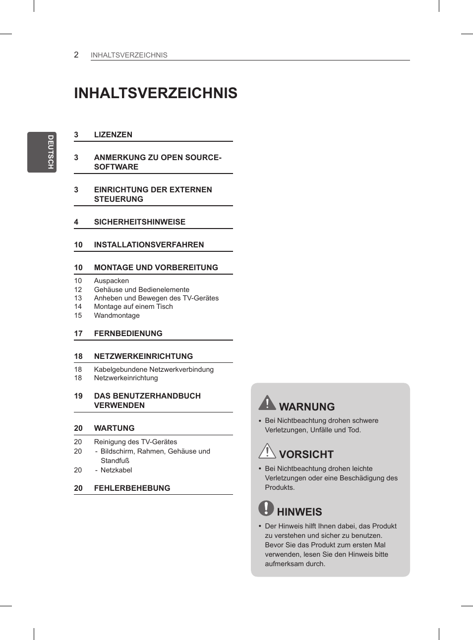 LG 26LN450B User Manual | Page 29 / 223
