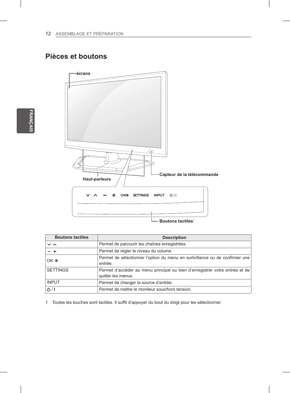Pièces et boutons | LG 26LN450B User Manual | Page 59 / 223