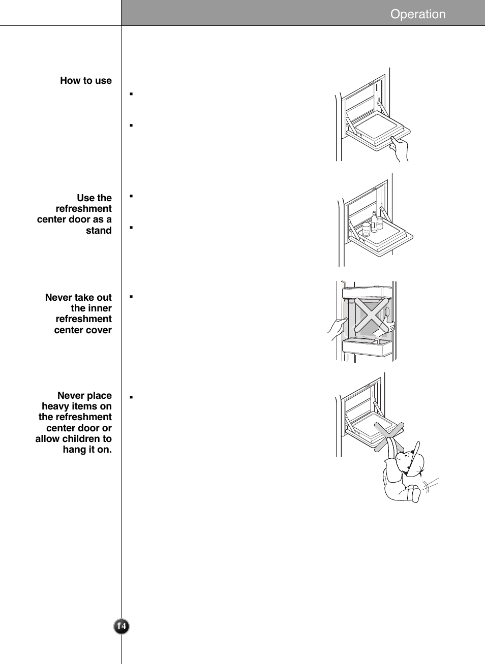 Operation | LG GRL2060TQA User Manual | Page 14 / 82
