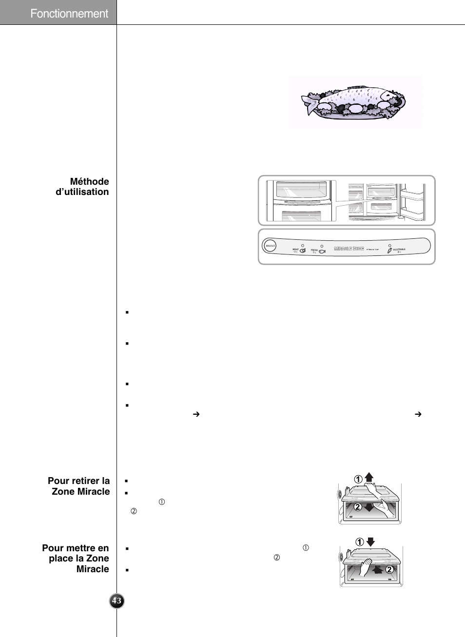 Fonctionnement | LG GRL2060TQA User Manual | Page 43 / 82