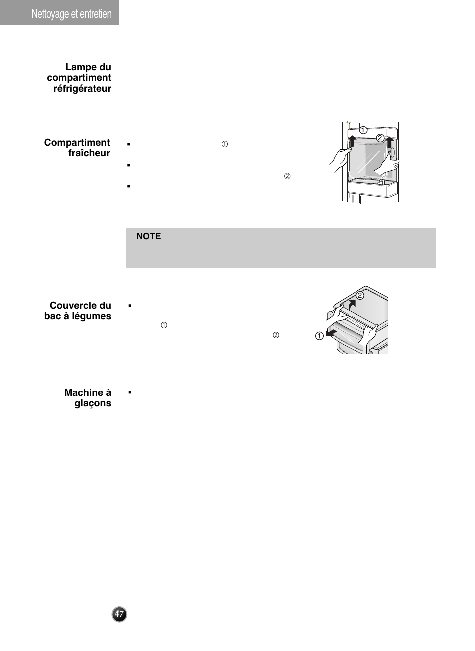 Nettoyage et entretien | LG GRL2060TQA User Manual | Page 47 / 82