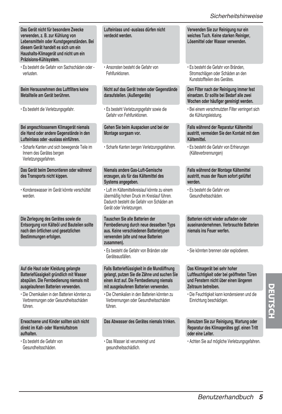 Deutsch, Benutzerhandbuch 5 | LG UT30 User Manual | Page 157 / 304