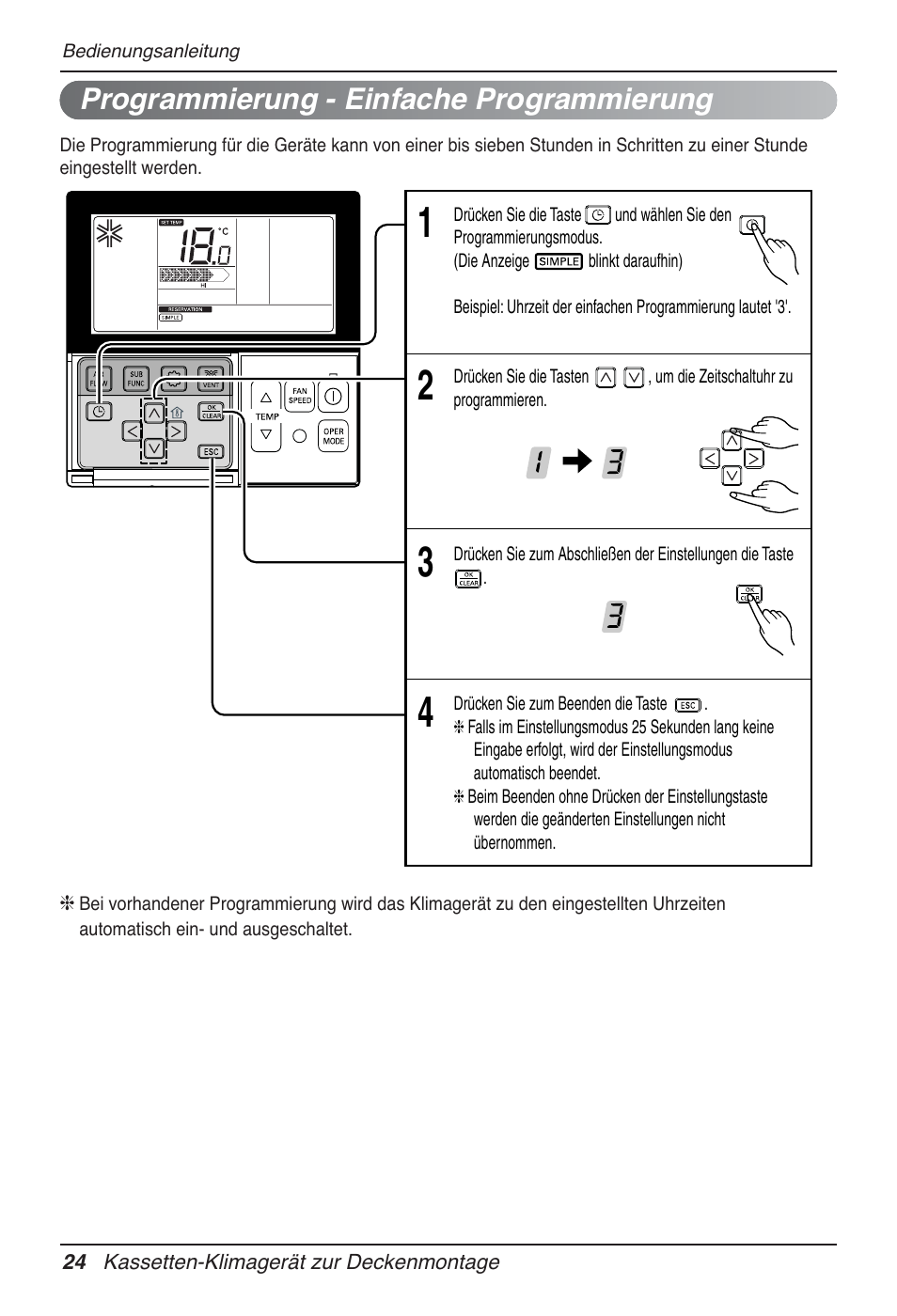 Programmierung - einfache programmierung | LG UT30 User Manual | Page 176 / 304