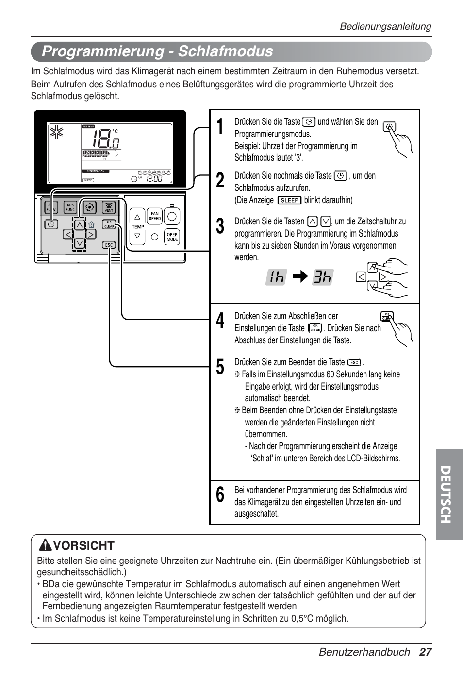 Programmierung - schlafmodus | LG UT30 User Manual | Page 179 / 304