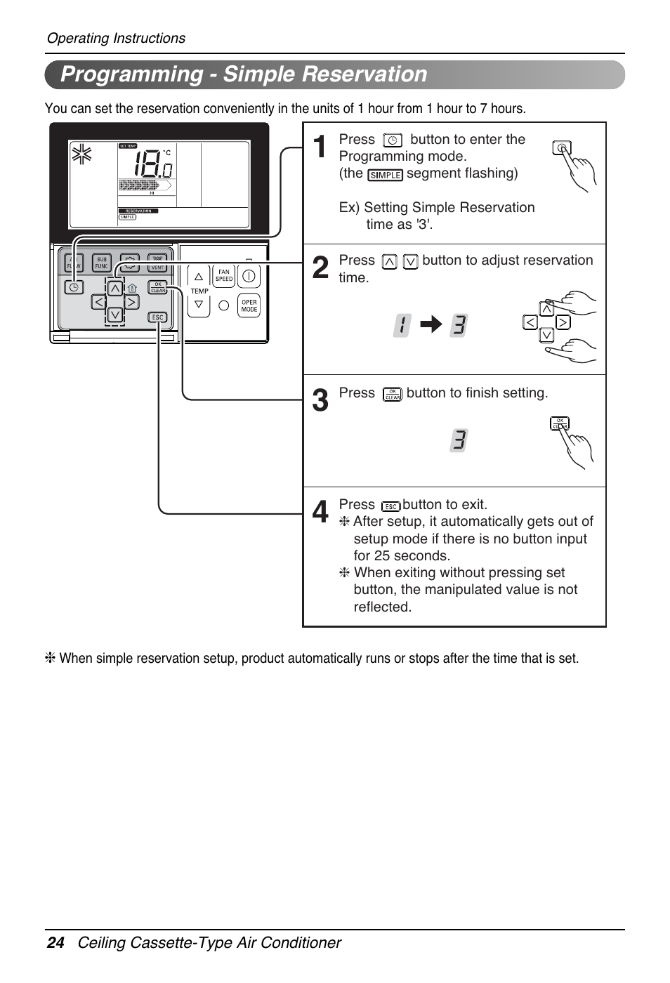 Programming - simple reservation | LG UT30 User Manual | Page 24 / 304