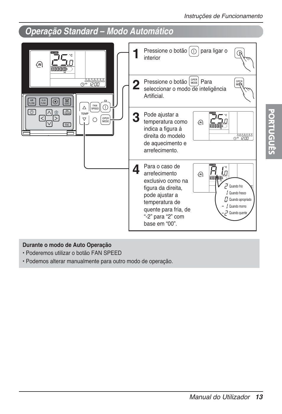 Operação standard – modo automático | LG UT30 User Manual | Page 241 / 304