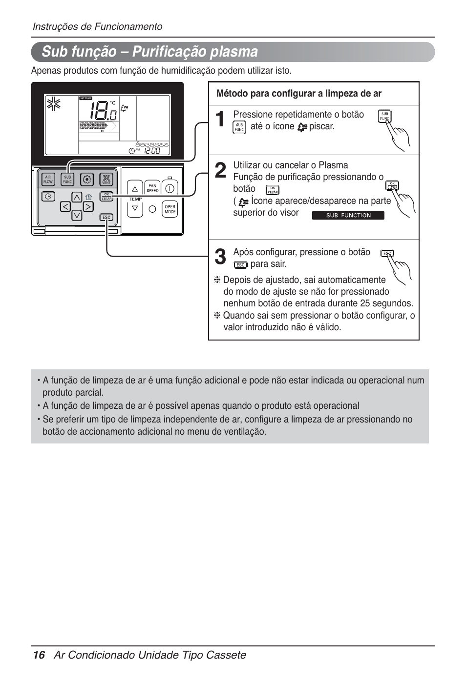 Sub função – purificação plasma | LG UT30 User Manual | Page 244 / 304