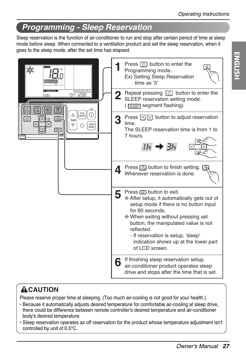 Programming - sleep reservation | LG UT30 User Manual | Page 27 / 304