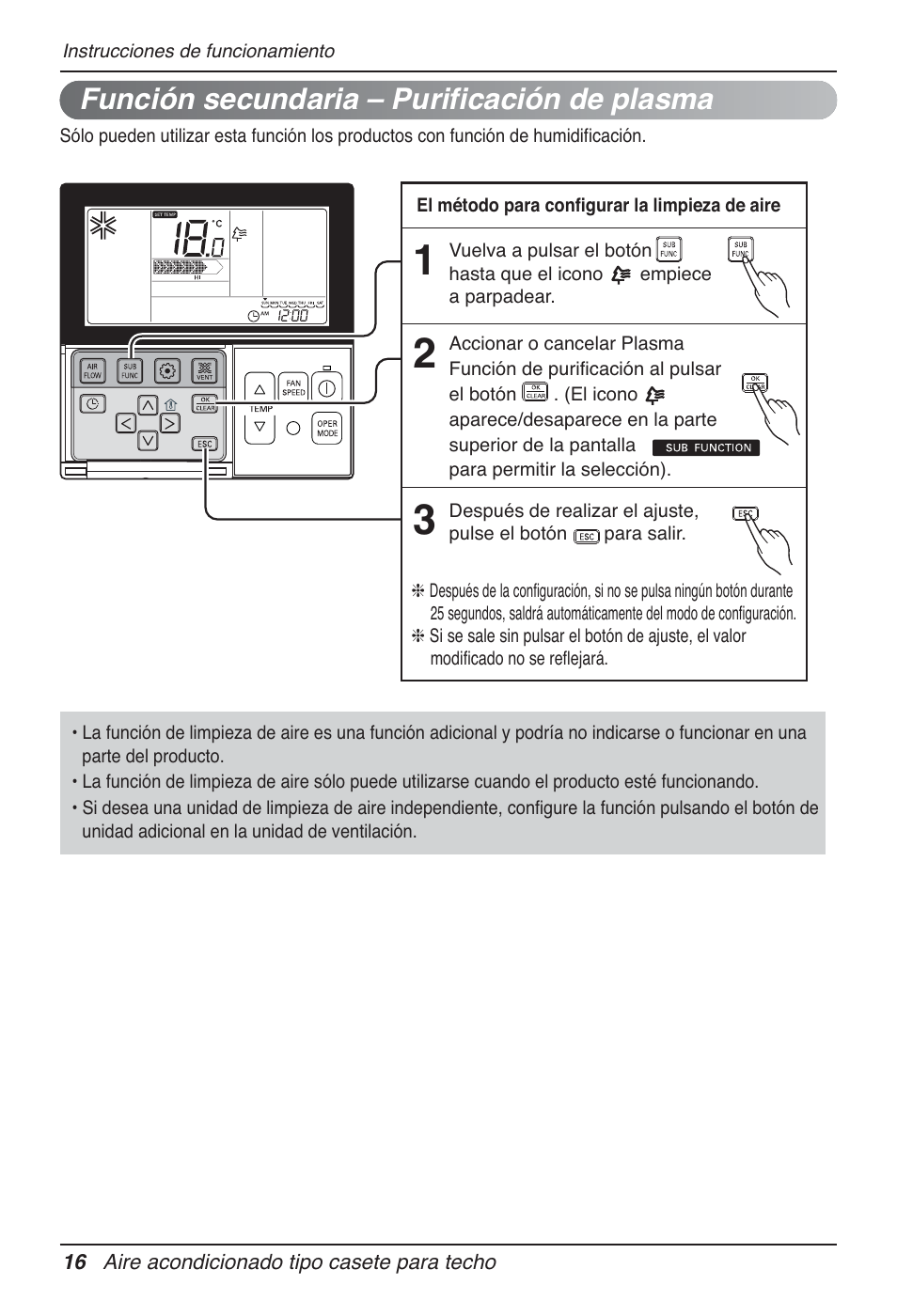 Función secundaria – purificación de plasma | LG UT30 User Manual | Page 92 / 304