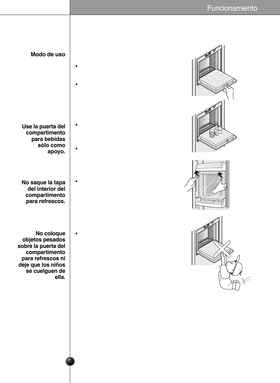 Funcionamiento | LG GWL2275YLQA User Manual | Page 68 / 82