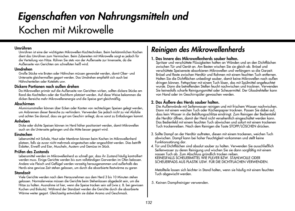 Reinigen des mikrowellenherds | LG MH-6380SL User Manual | Page 138 / 141