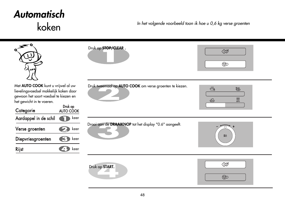 Automatisch koken | LG MH-6380SL User Manual | Page 50 / 141