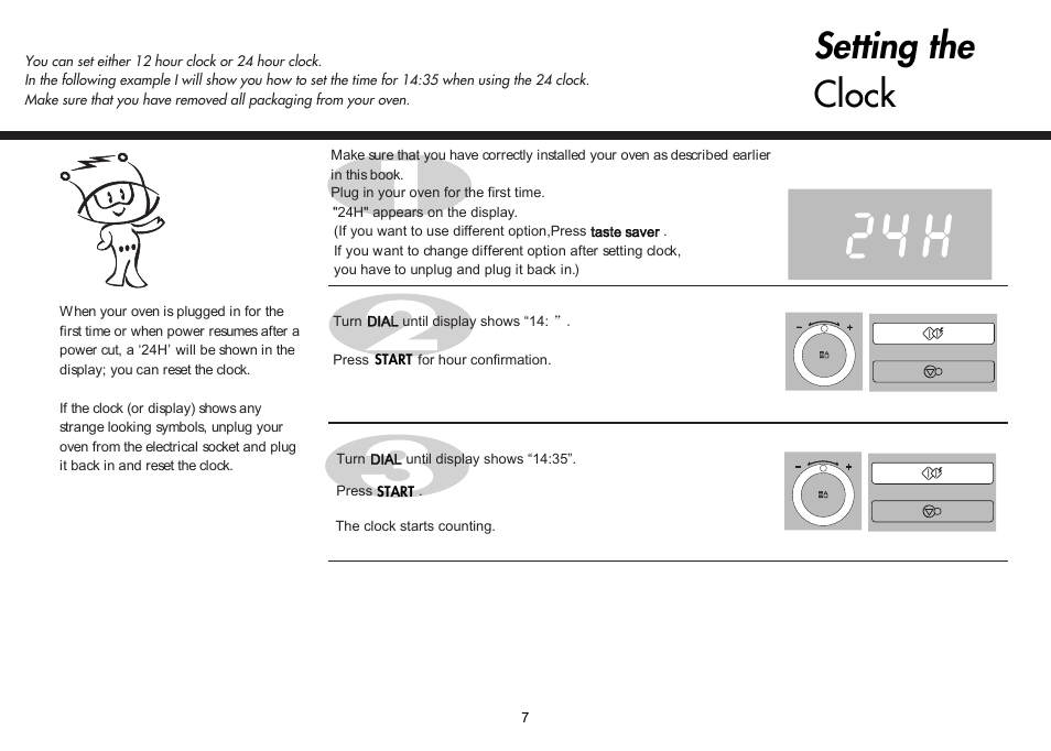 Setting the clock | LG MH-6380SL User Manual | Page 7 / 141