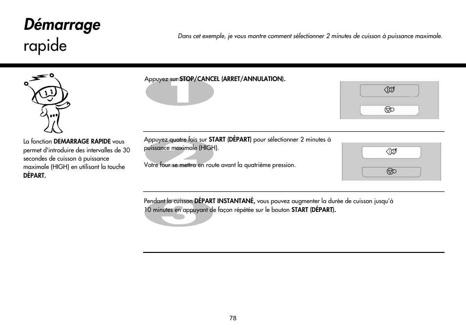 Démarrage rapide | LG MH-6380SL User Manual | Page 82 / 141