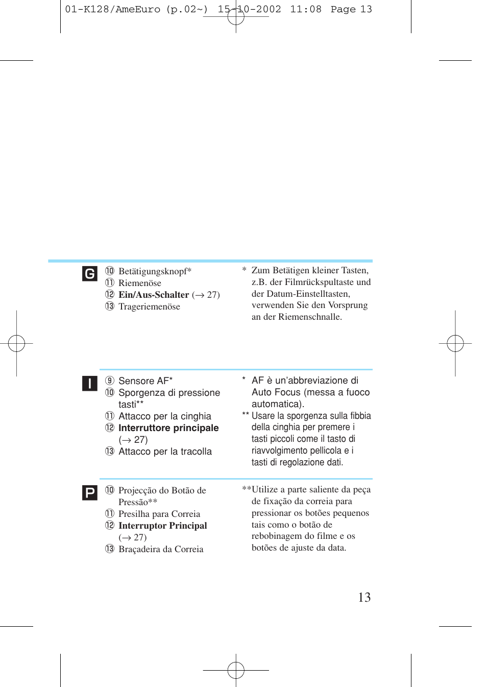 Canon Prima AF-9s Set User Manual | Page 13 / 127