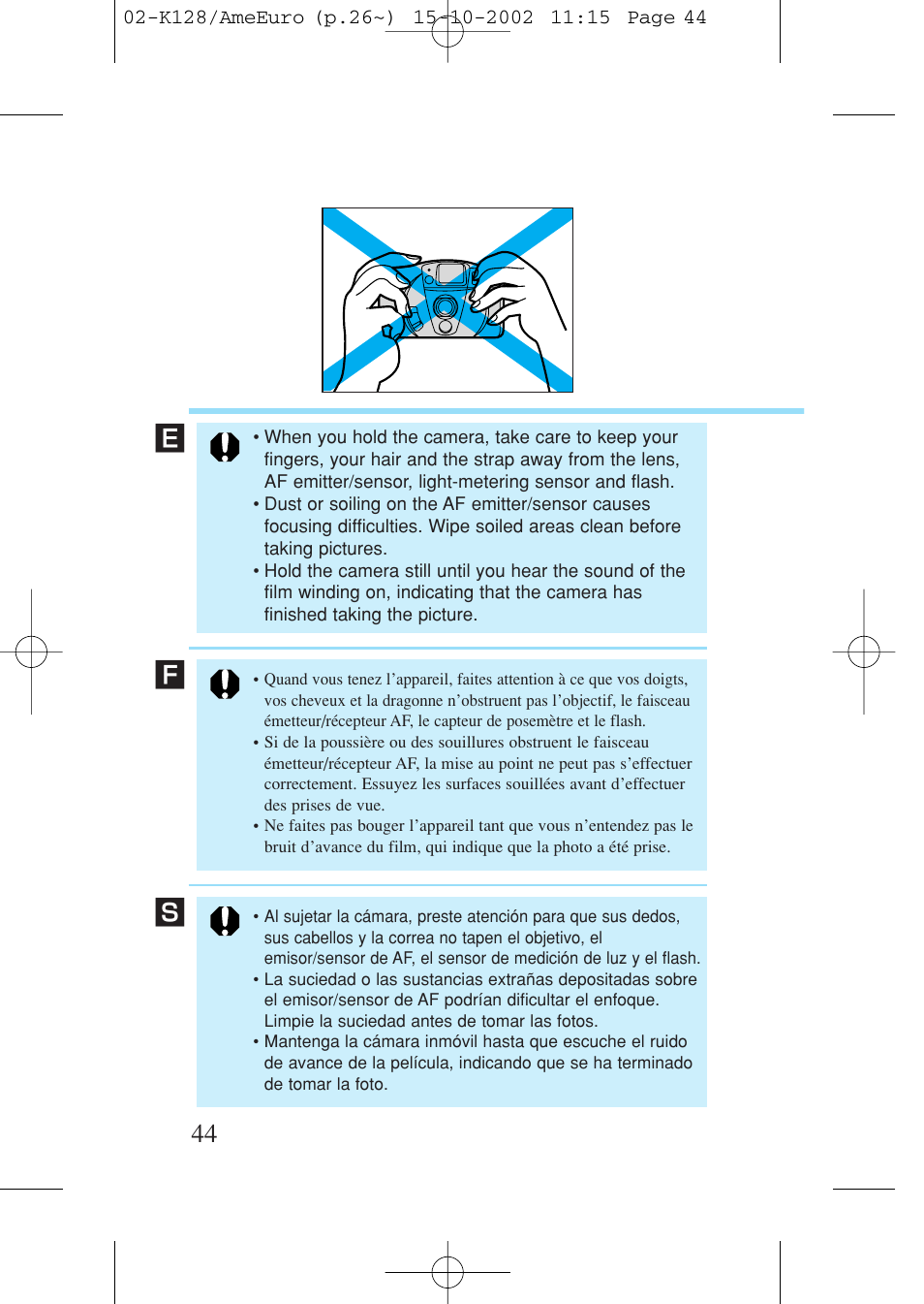 Canon Prima AF-9s Set User Manual | Page 44 / 127